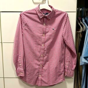 Boys Vineyard Vines long- Sleeve button up plaid shirt